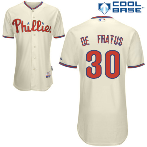 Philadelphia Phillies 2015#30 De Fratus Personalized Home Beige Jersey