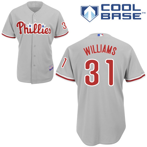 Philadelphia Phillies 2015#31 Williams Personalized Home Gray Jersey