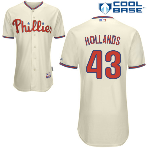Philadelphia Phillies 2015#43 Hollads Personalized Home Beige Jersey