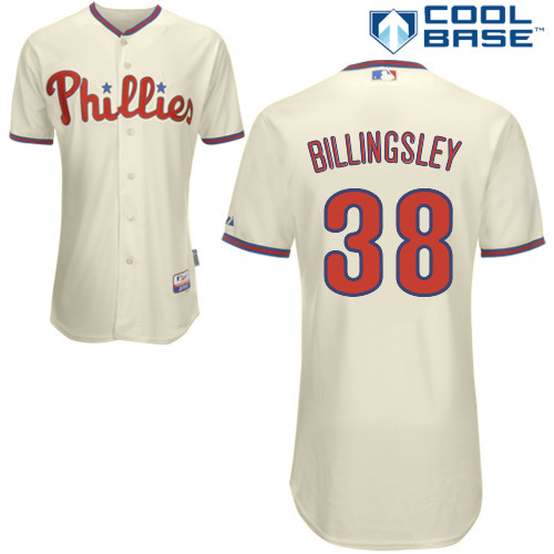 Philadelphia Phillies 2015#38 Billingsley Personalized Home Beige Jersey