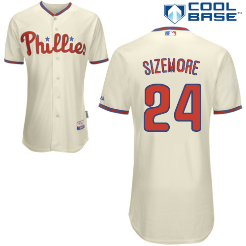 Philadelphia Phillies 2015#24 Sizemore Personalized Home Beige Jersey