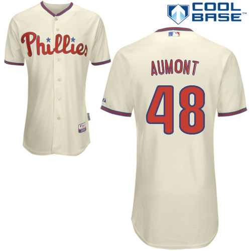 Philadelphia Phillies 2015#48 Aumont Personalized Home Beige Jersey