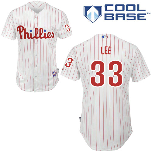 Philadelphia Phillies 2015#33 LEE Personalized Home White Jersey