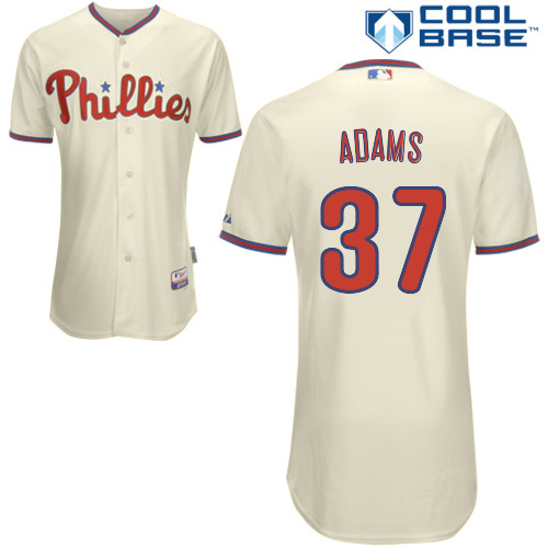 Philadelphia Phillies 2015#37 Adams Personalized Home Beige Jersey