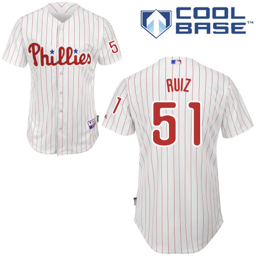 Philadelphia Phillies 2015#51 Ruiz Personalized Home White Jersey