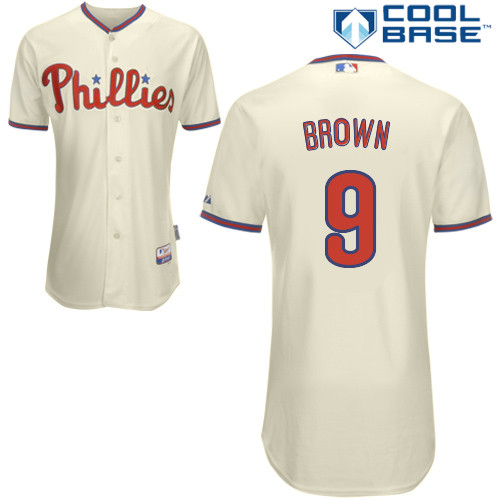 Philadelphia Phillies 2015#9 Brown Personalized Home Beige Jersey