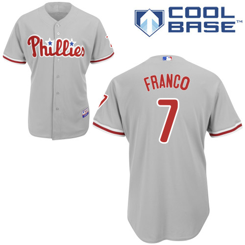 Philadelphia Phillies 2015#7 Franco Personalized Home Gray Jersey
