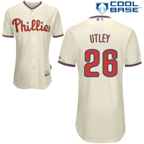 Philadelphia Phillies 2015#26 Utley Personalized Home Beige Jersey
