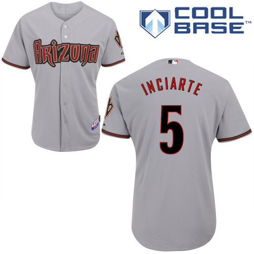 Arizona Diamondbacks #5 Ingiarte Grey Authentic Personalized Road cool Jersey