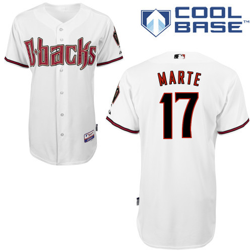 Arizona Diamondbacks #17 Marte White Authentic Personalized Home cool Jersey