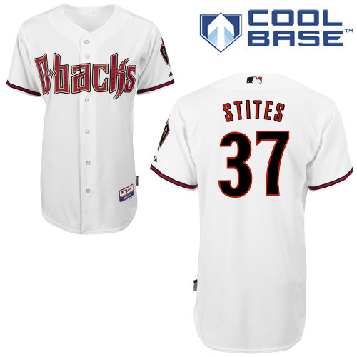 Arizona Diamondbacks #37 Stites White Authentic Personalized Home cool Jersey