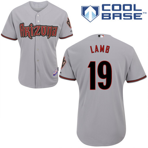 Arizona Diamondbacks #19 Lamb Grey Authentic Personalized Road cool Jersey