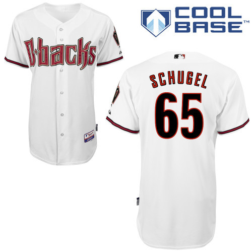 Arizona Diamondbacks #65 Schugel White Authentic Personalized Home cool Jersey