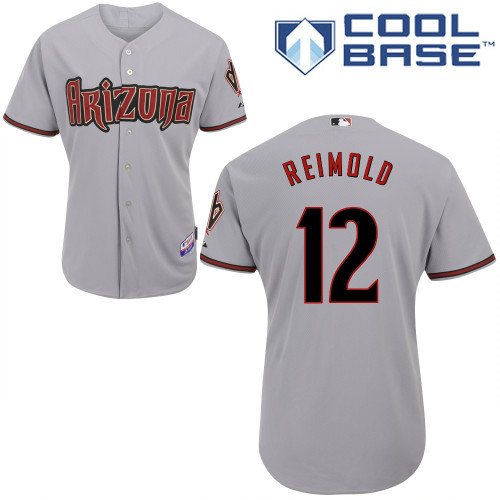 Arizona Diamondbacks  #12 Reimold Grey Authentic Personalized Road cool Jersey