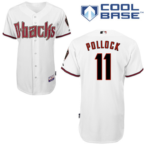 Arizona Diamondbacks  #11 Pollock White Authentic Personalized Home cool Jersey