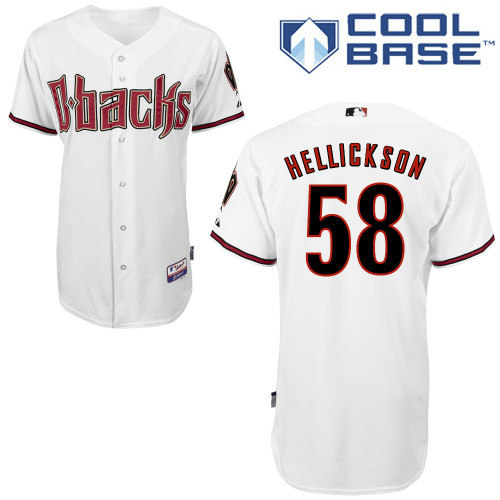 Arizona Diamondbacks #58 Hellickson White Authentic Personalized Home cool Jersey