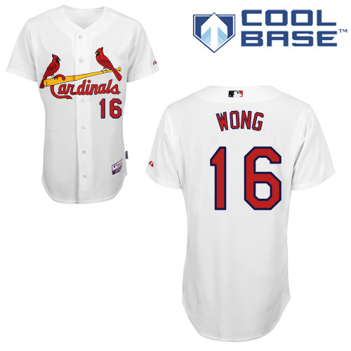 St.Louis Cardinals #16 Wong White  Baseball Jersey