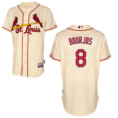 St.Louis Cardinals #8 Bourjos Beige  Baseball Jersey