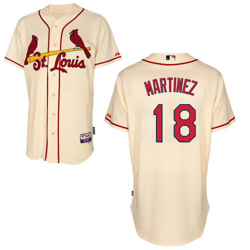 St.Louis Cardinals #18 Martinez Beige  Baseball Jersey