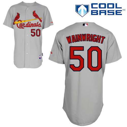 St.Louis Cardinals #50 Wainwright Gray  Baseball Jersey