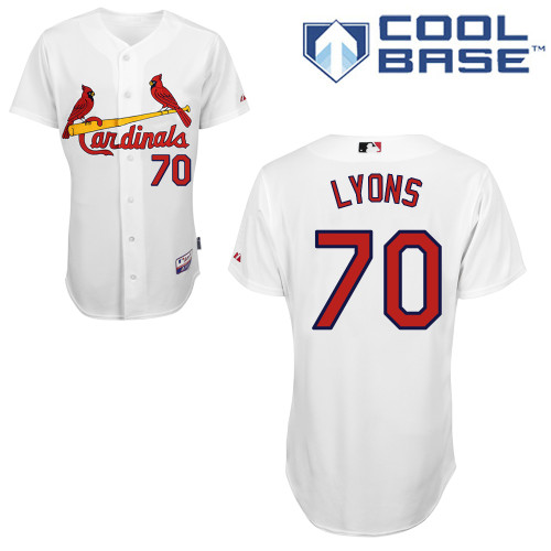 St.Louis Cardinals #70 Lyons White  Baseball Jersey
