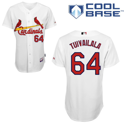 St.Louis Cardinals #64 Tuivailala White  Baseball Jersey