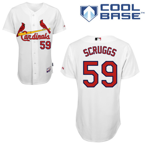 St.Louis Cardinals #59 Scruggs White  Baseball Jersey