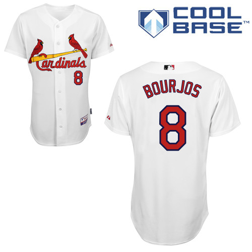 St.Louis Cardinals #8 Bourjos White  Baseball Jersey