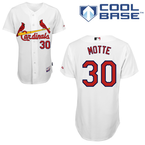 St.Louis Cardinals #30 Motte White  Baseball Jersey