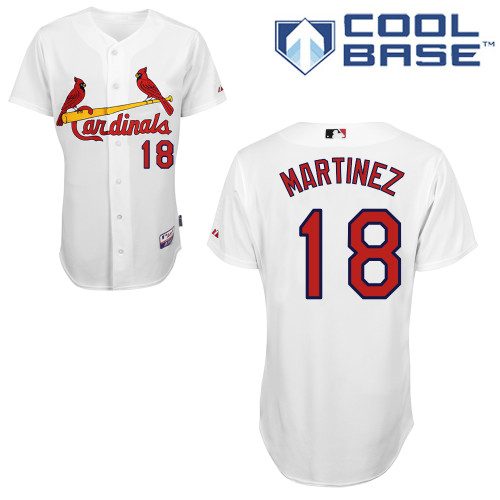 St.Louis Cardinals #18 Martinez White  Baseball Jersey
