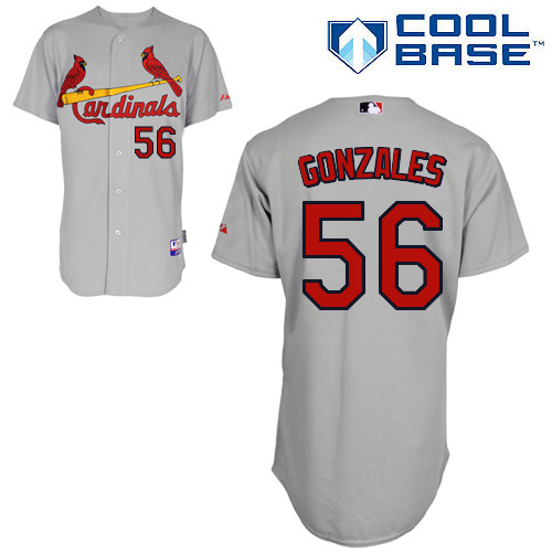 St.Louis Cardinals #56 Gonzales Gray  Baseball Jersey