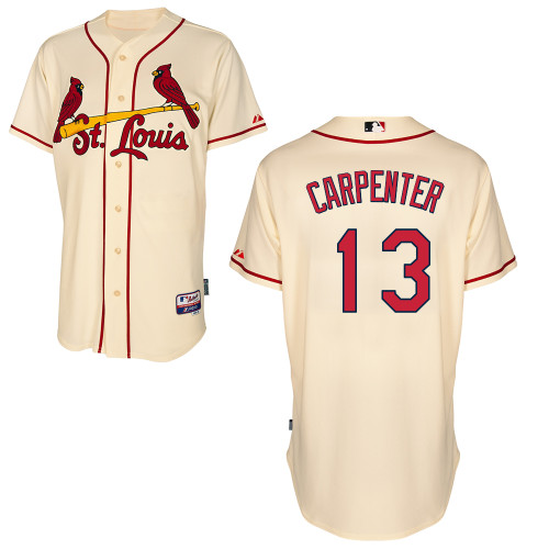 St.Louis Cardinals #13 Carpenter Beige  Baseball Jersey
