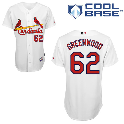 St.Louis Cardinals #62 Greenwood White  Baseball Jersey
