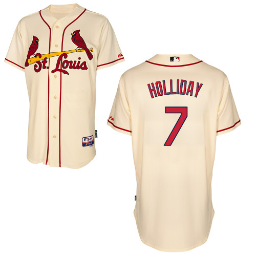 St.Louis Cardinals #7 Holliday Beige  Baseball Jersey