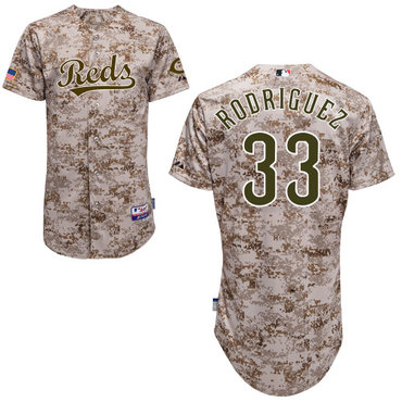 Cincinnati Reds #33 Rodriguez Authentic Personalized Alternate Camo Jersey