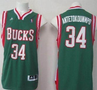 Milwaukee Bucks 30 Bucks #34 Giannis Antetokounmpo Green Stitched NBA Jersey