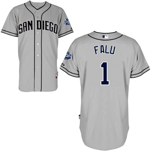 San Diego Padres #1 irving Falu Authentic Personalized Road Gray Jersey