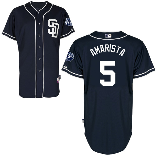 San Diego Padres #5Alexi Amarista Authentic Personalized Alternate Blue Jersey