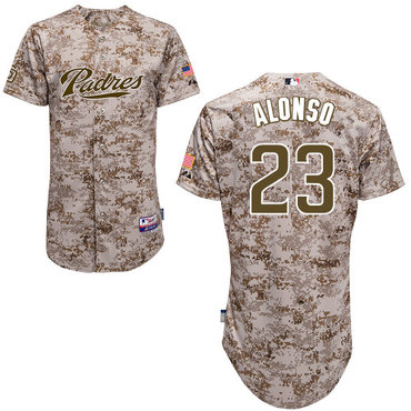 San Diego Padres #23Yonder Alonso Authentic Personalized Alternate Camo Jersey
