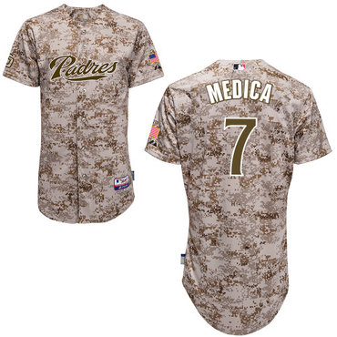 San Diego Padres #7Tommy Medica Authentic Personalized Alternate Camo Jersey