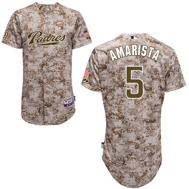 San Diego Padres #5Alexi Amarista Authentic Personalized Alternate Camo Jersey