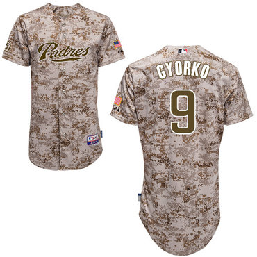 San Diego Padres #9 Jedd  Gyorko Authentic Personalized Alternate Camo Jersey
