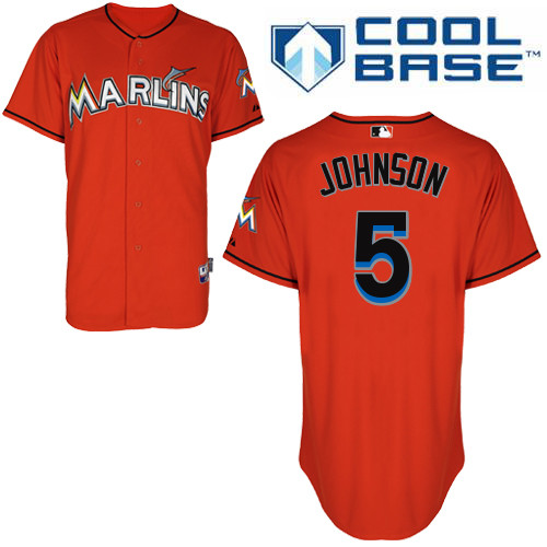 Miami Marlins #5 Reed Johnson 2015 Cool Base Giancarlo Stanton Alternate red Jersey