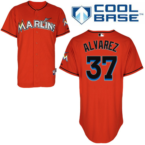 Miami Marlins #37 Henderson Alvarez 2015 Cool Base Giancarlo Stanton Alternate red Jersey Miami Marlins #37 Henderson Alvarez 2015 Cool Base Giancarlo Stanton Alternate red Jersey