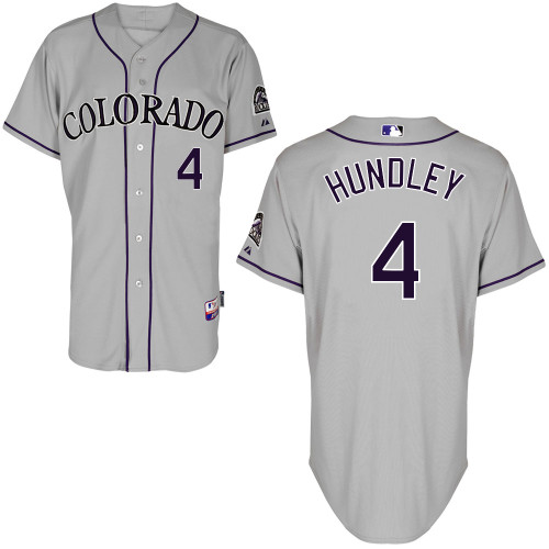 Colorado Rockies #4Nick  Hundley Authentic Personalized Road Gray Jersey