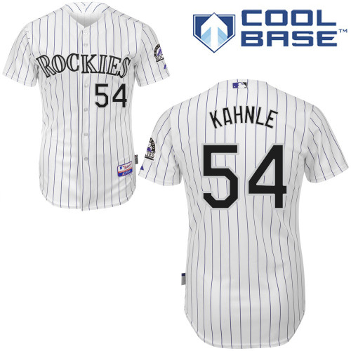 Colorado Rockies #54Tommy KAHNLE 2015 Personalized Home White Jersey