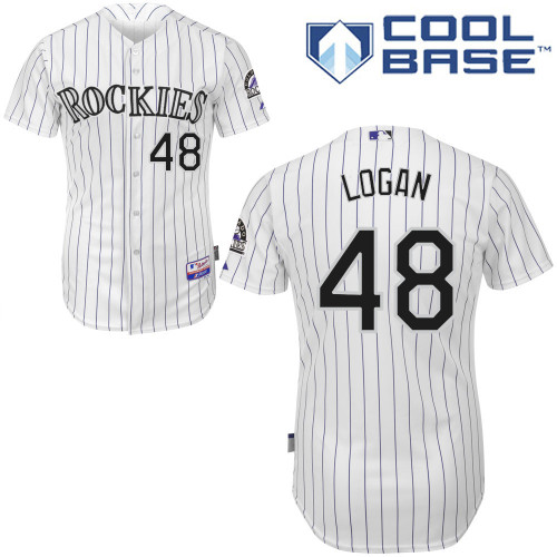 Colorado Rockies #48 Boone Logan 2015 Personalized Home White Jersey