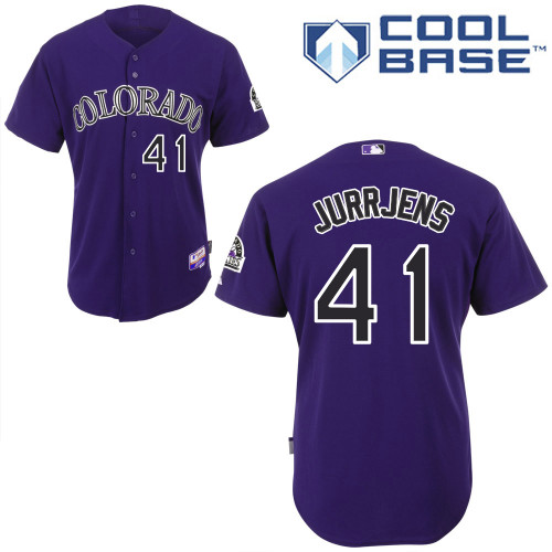 Colorado Rockies #41Jair  Jurrjens Authentic Personalized Alternate Purple Jersey