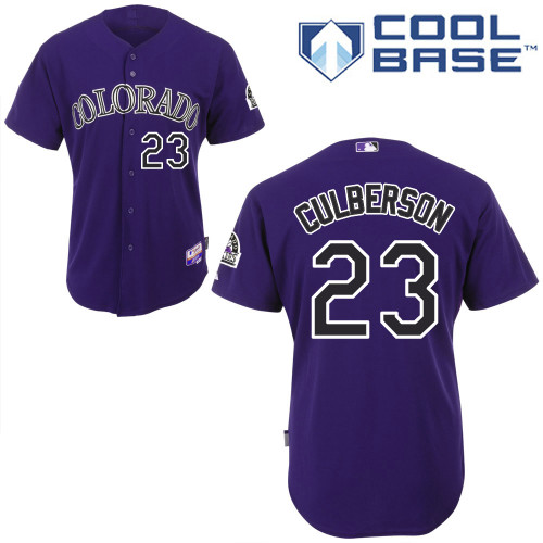 Colorado Rockies #23Charlie Culbersom Authentic Personalized Alternate Purple Jersey