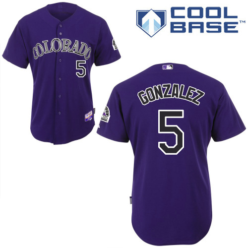 Colorado Rockies #5Carlos Gonzalez Authentic Personalized Alternate Purple Jersey